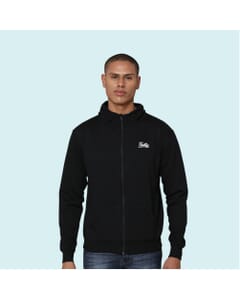 Greys&Blues Rocky Hoodie with Zip- Black
